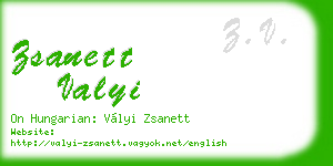 zsanett valyi business card